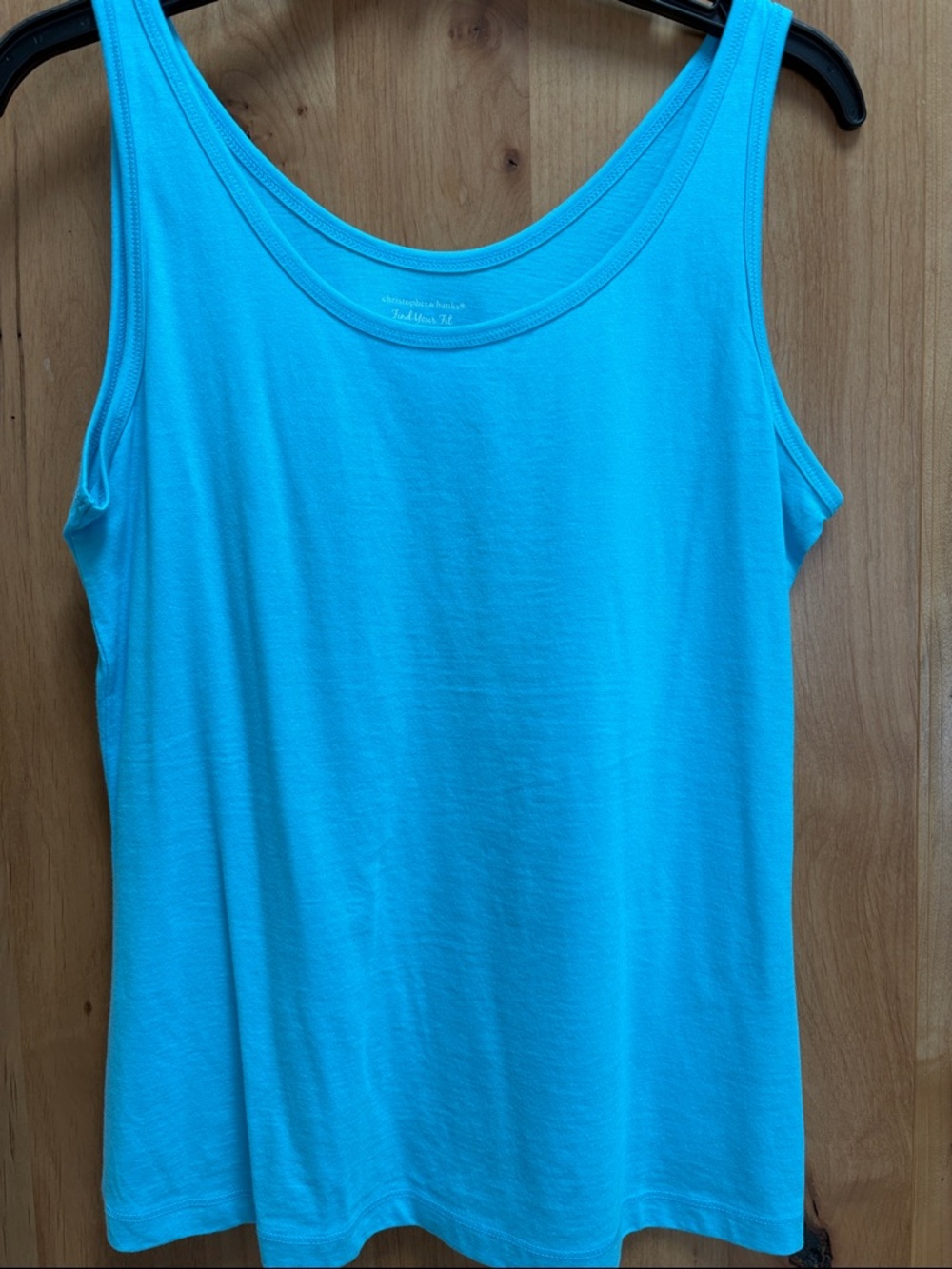 Christopher & Banks Bright Turquoise Scoop Neck Tank